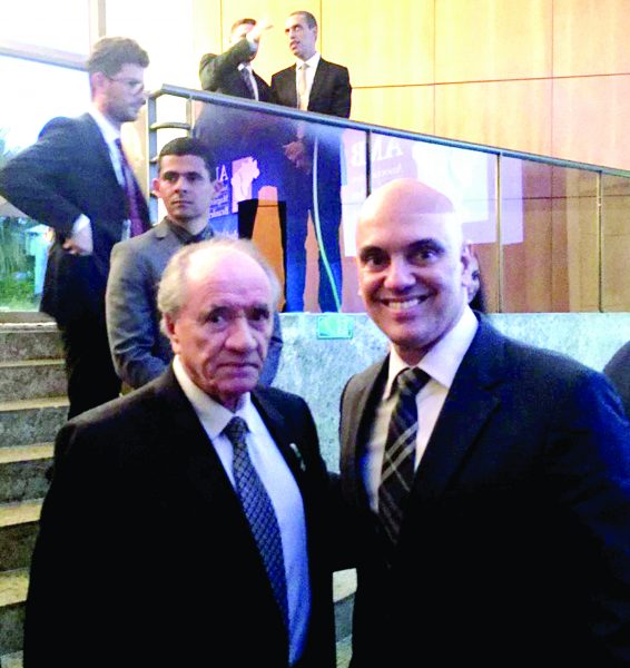 Juiz Jayme Tortorello e o ministro do STF, Alexandre de Moraes